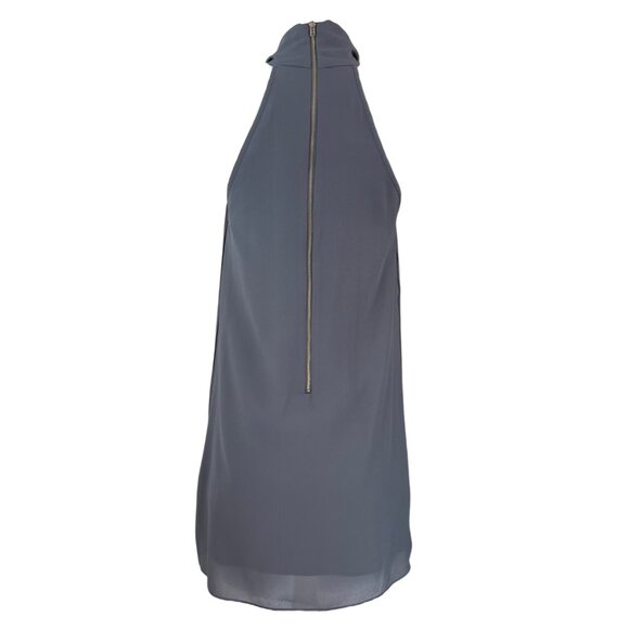 Grey Pleated Halter Dress - Picture 2 of 2